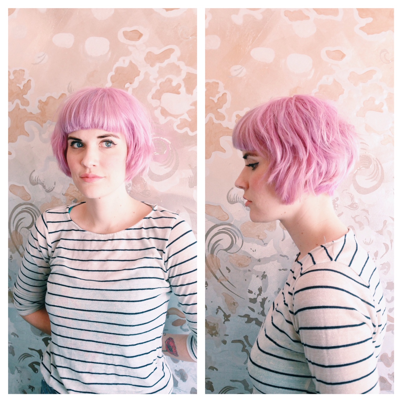 pink hair aveda color