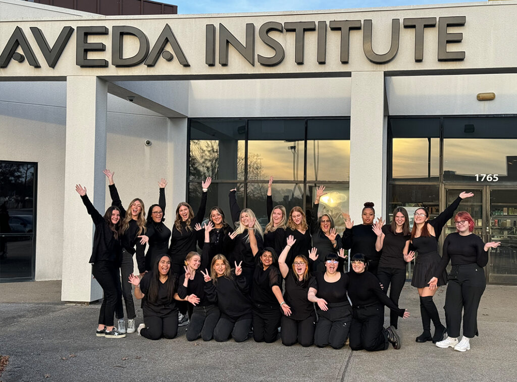 Aveda Class in Front of Institute Building