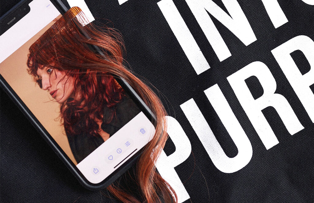 Hair Model on IPhone with Passion Into Purpose