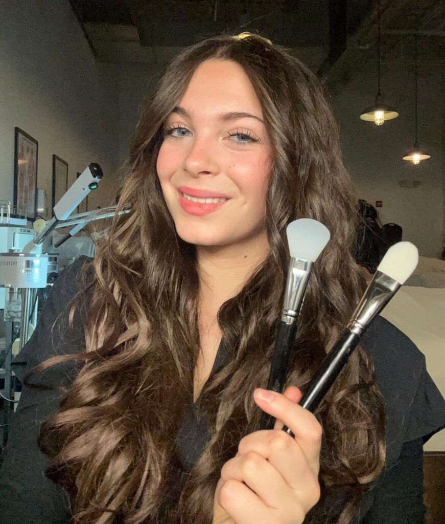 Avery - Nashville Student with Esthetics Brushes Studying to Go Into the Med Spa Field After Beauty School